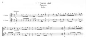Appenzeller Tänze for two violins and piano (score and parts)Vc, Guit)