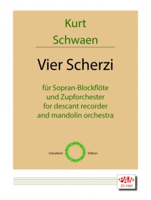 Vier Scherzi für Sopran-Blockflöte und Zupforchester (10')