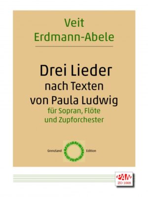 Drei Lieder for soprano, flute and mandolin orchestra